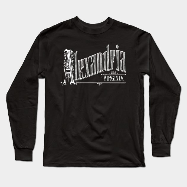 Vintage Alexandria, VA Long Sleeve T-Shirt by DonDota